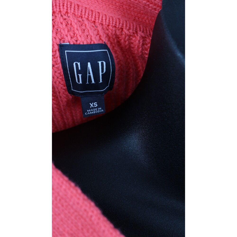 Gap Women Knit Cardigan Chunky Button Balloon Sleeve Size XS Hot Pink - Picture 4 of 9